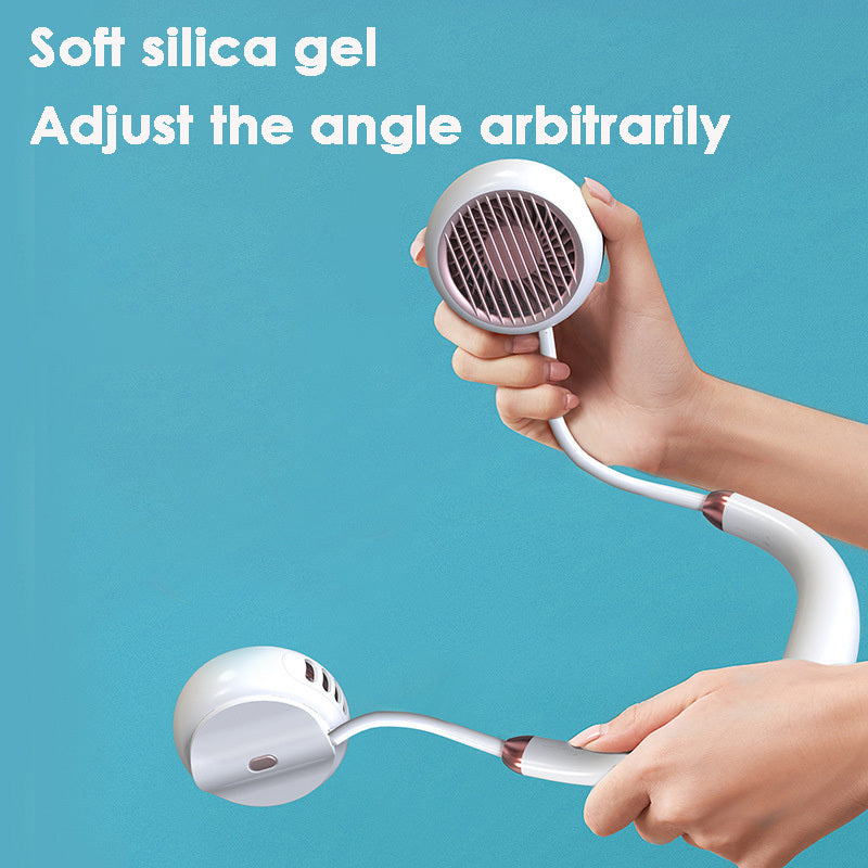 Leafless Hanging Neck Fan Portable Mini Lazy Silent Charging Portable Electric Fan