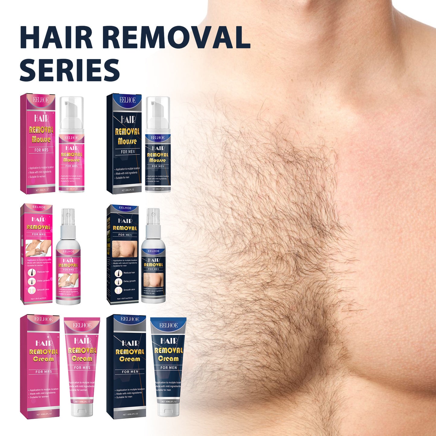 Dry And Gentle Deep Cleansing And Moisturizing Skin Depilatory Cream