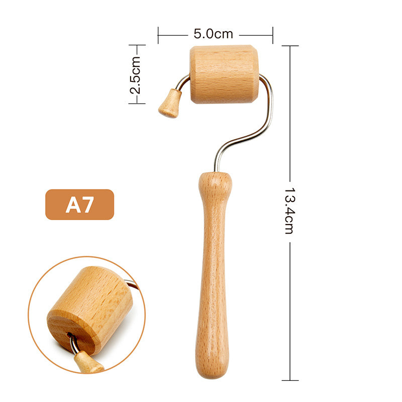 Face Massager Maderoterapia Face Roller Mini Wood Therapy Fa