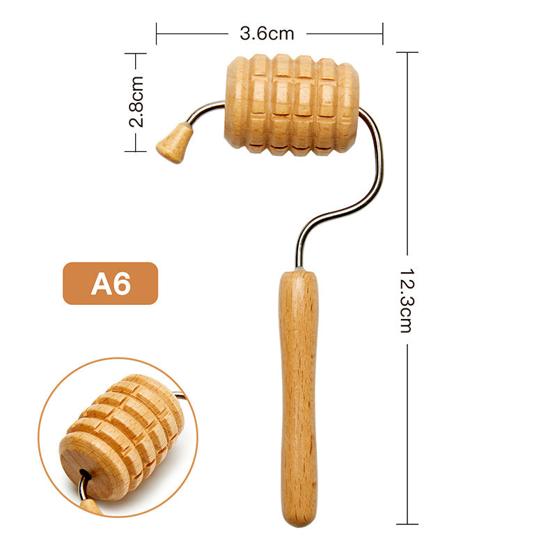 Face Massager Maderoterapia Face Roller Mini Wood Therapy Fa