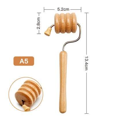 Face Massager Maderoterapia Face Roller Mini Wood Therapy Fa
